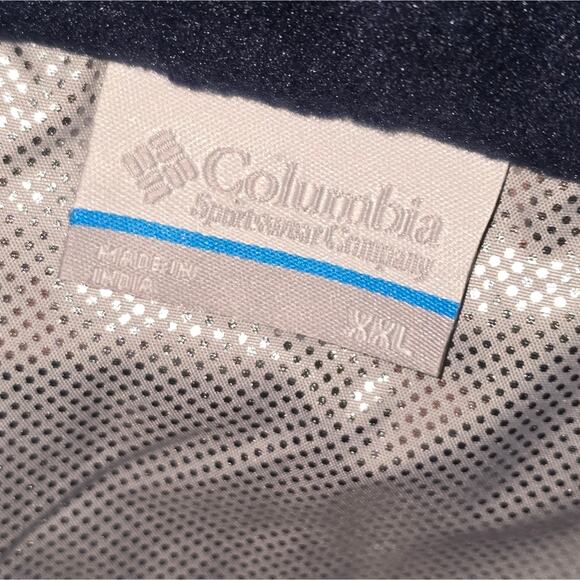Columbia Basin Butte Navy Blue And Grey Fleece Full Zip Jacket Mens Size 2XL NEW - Picture 10 of 11